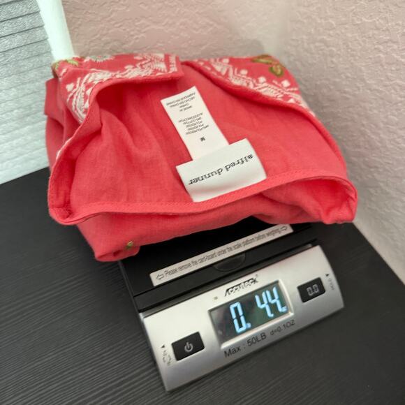 Alfred Dunner Coral Floral Embroidered Peasant Cottage Blouse Women's Medium - Picture 8 of 8